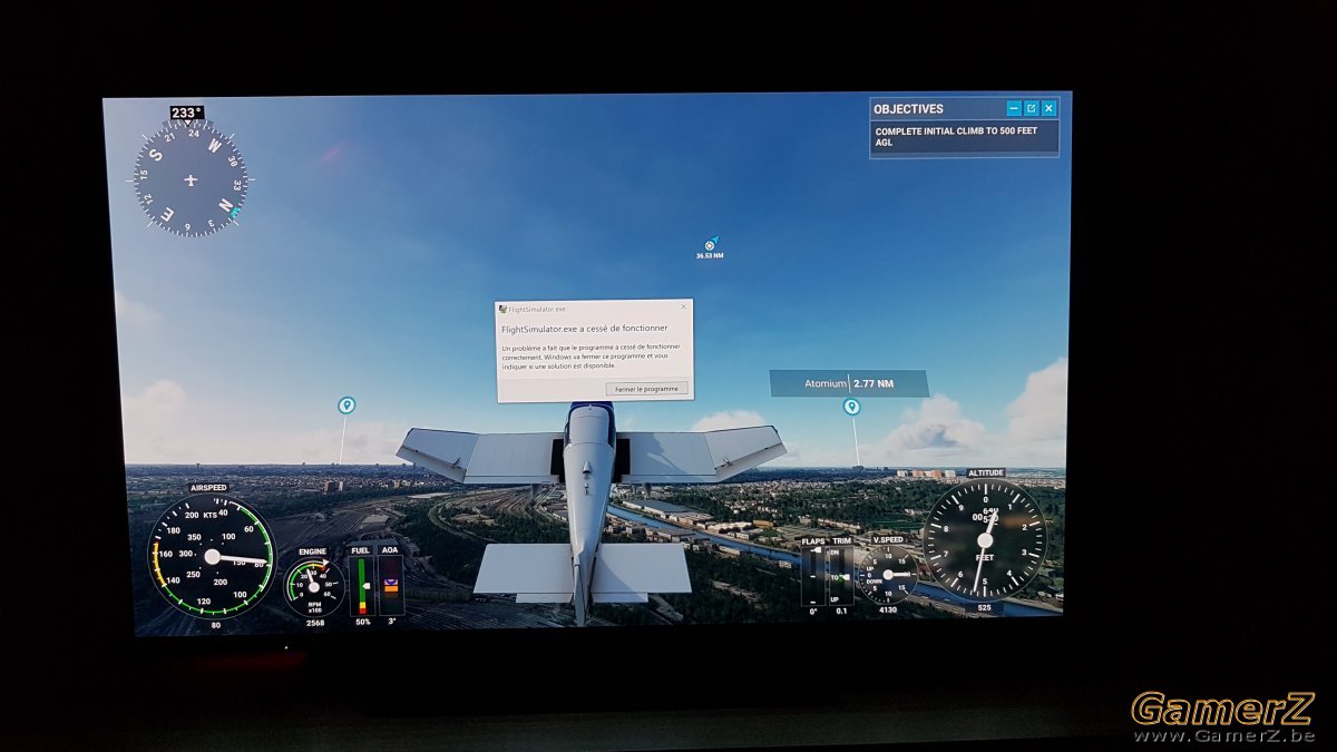Microsoft Flight Simulator qui crash