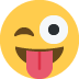 Winking face with tongue :stuck_out_tongue_winking_eye: 😜